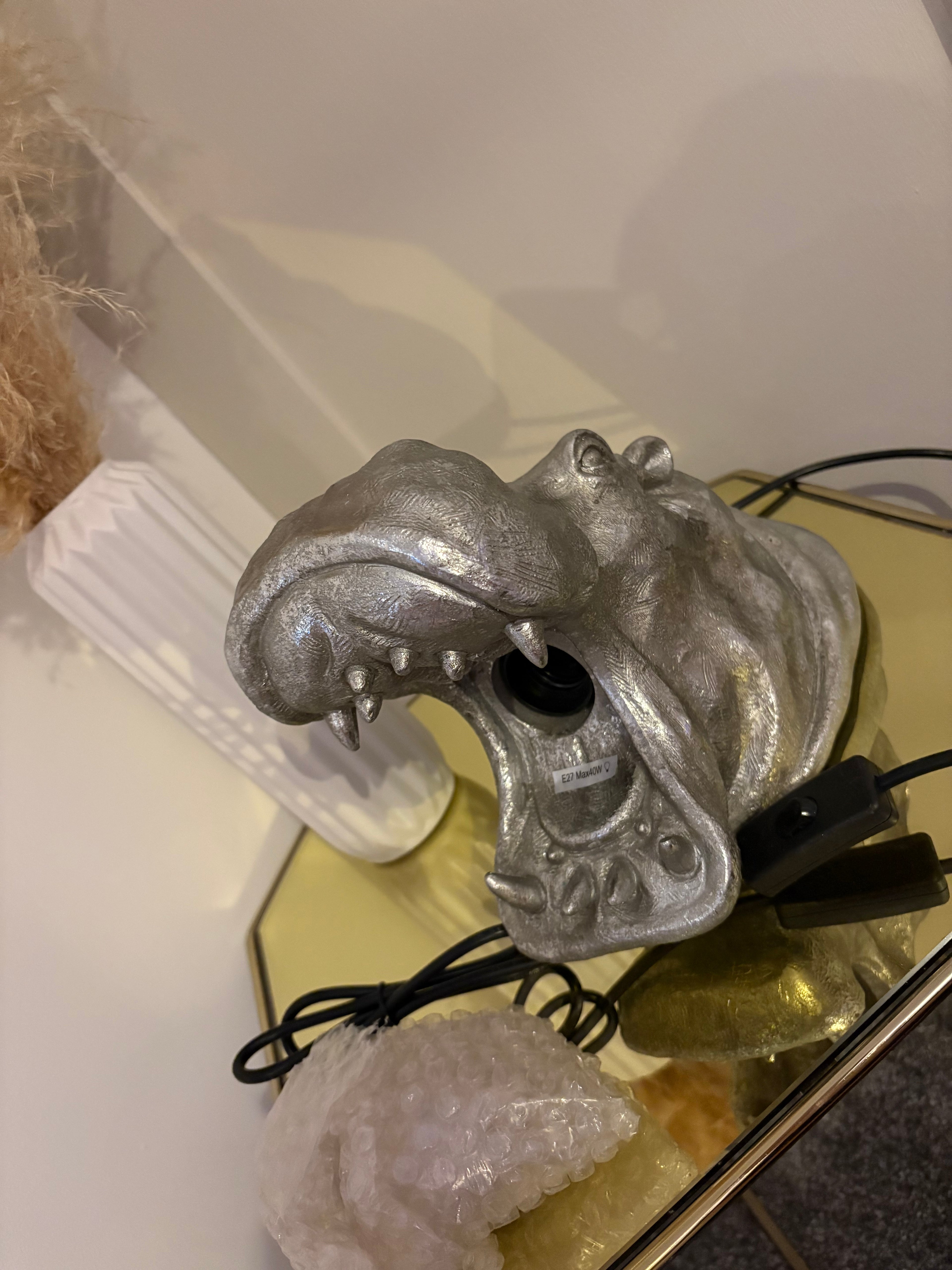 Roaring Hippo Lamp