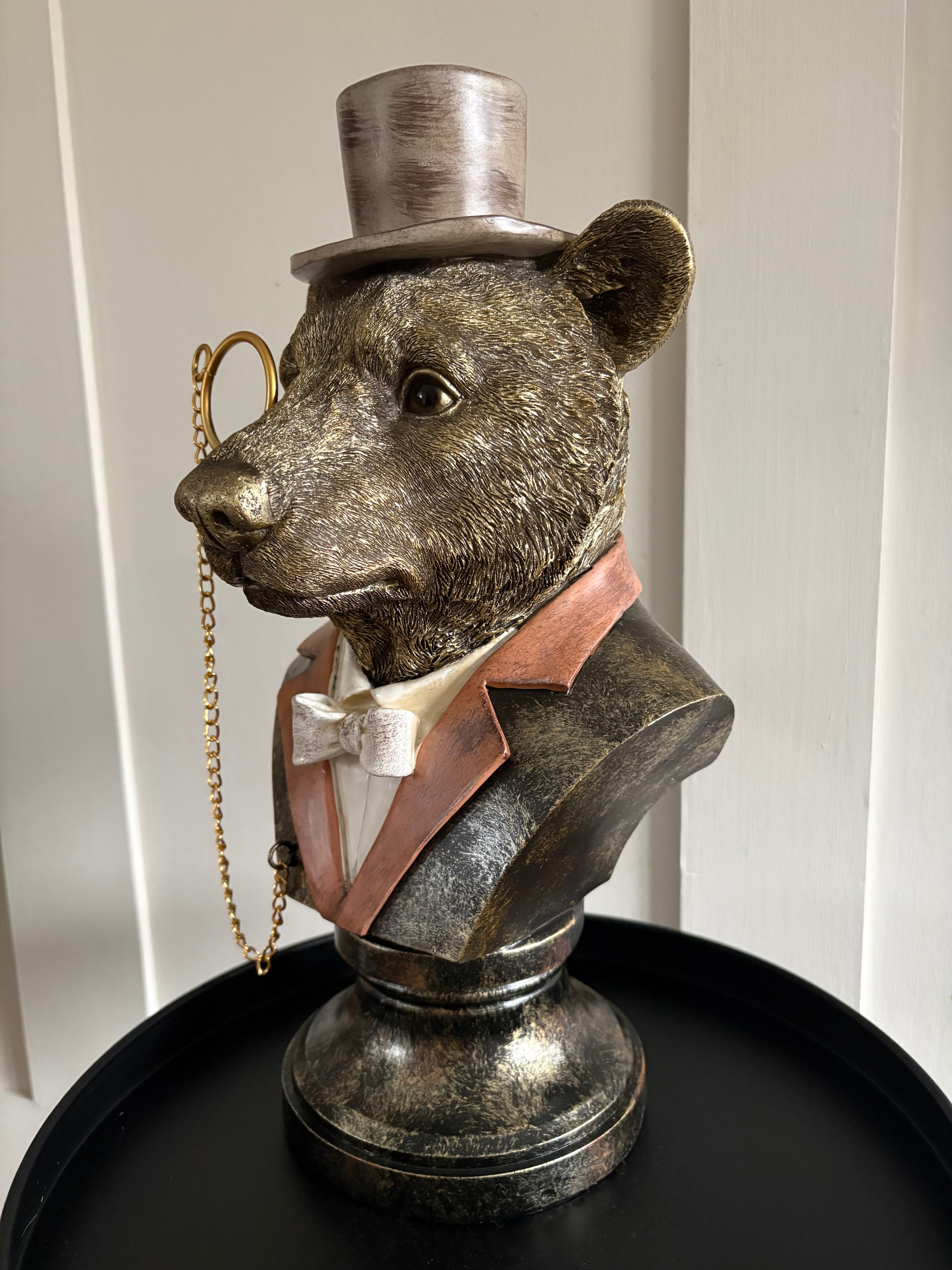 Gold Bear Bust