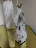 Aged Stone Rabbit with Butterfly