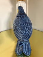 Blue Cockatoo Ceramic Vase or Storage Pot