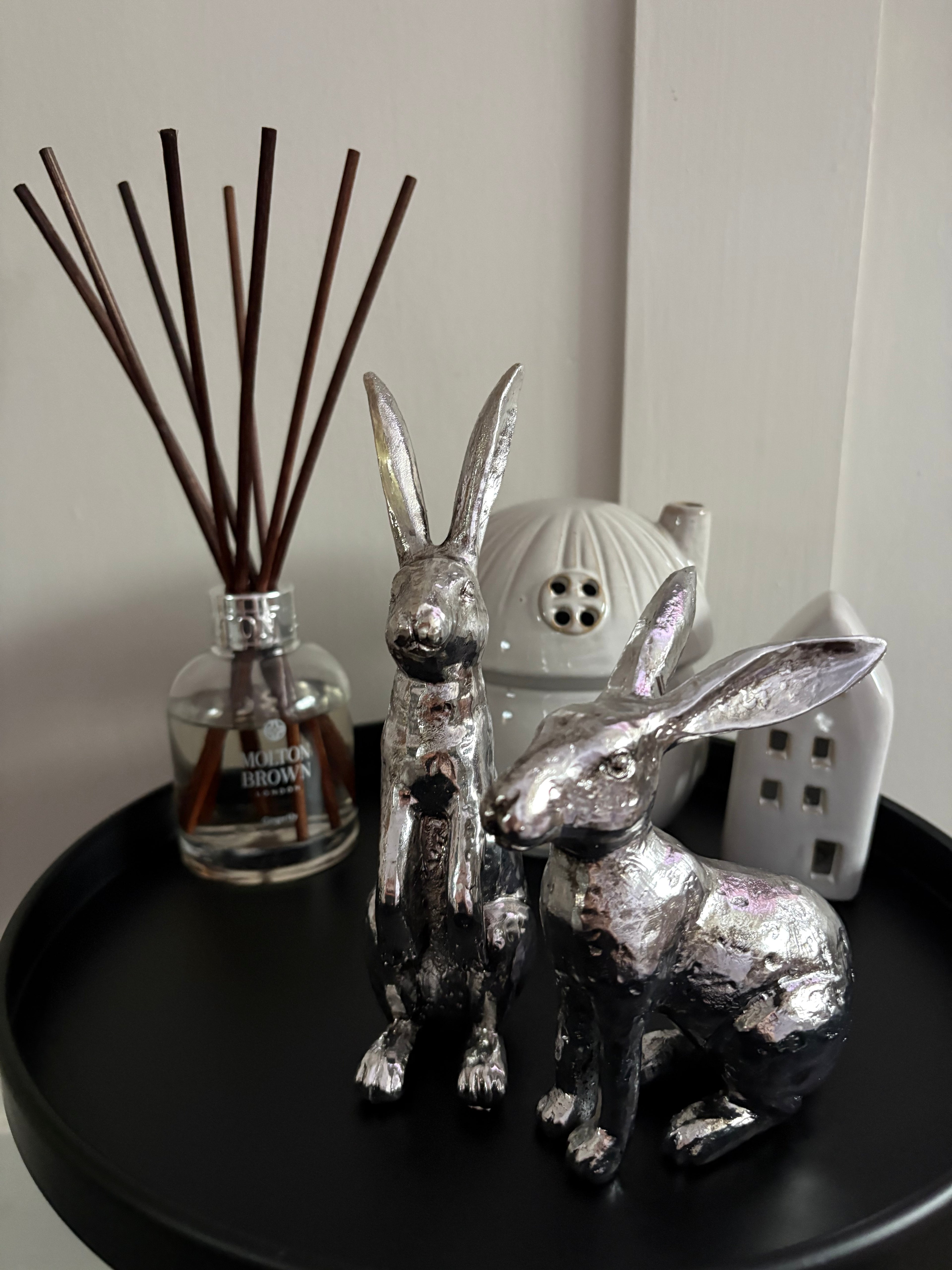 Pair of Silver Rabbits