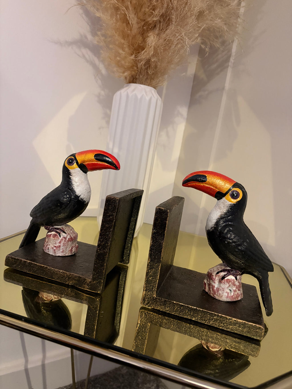 Toucan Book Ends, Cast Iron