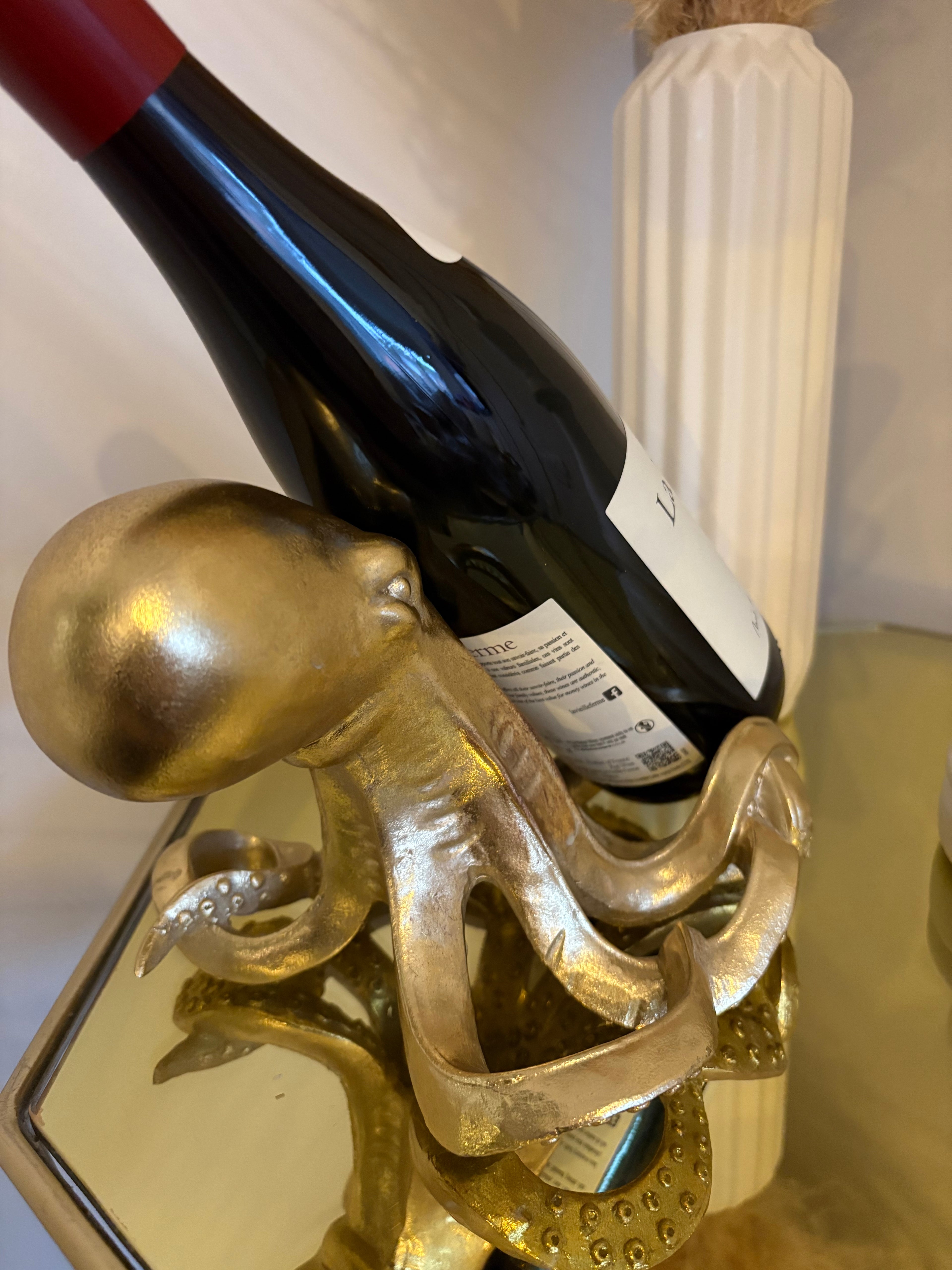 Gold Octopus Bottle Holder