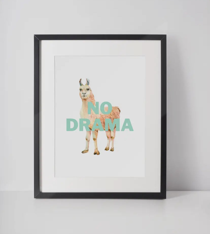 Drama Llama A4 Print