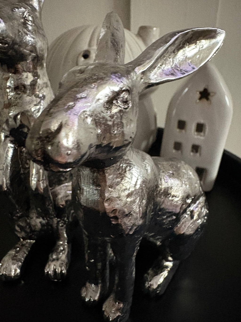 Pair of Silver Rabbits