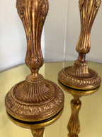 Antiqued Gold Candlestick Holders