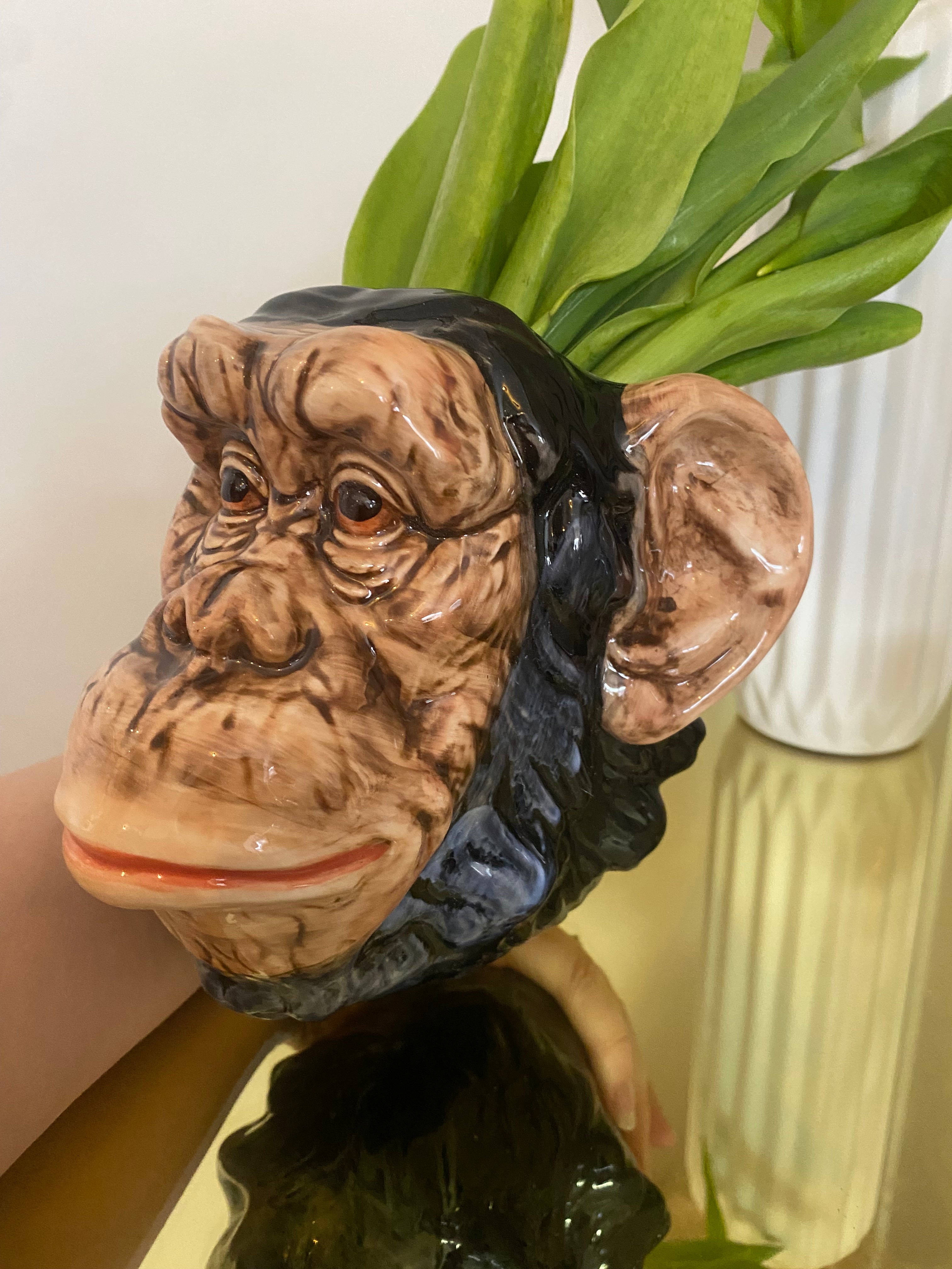 Chimp Wall Sconce Vase