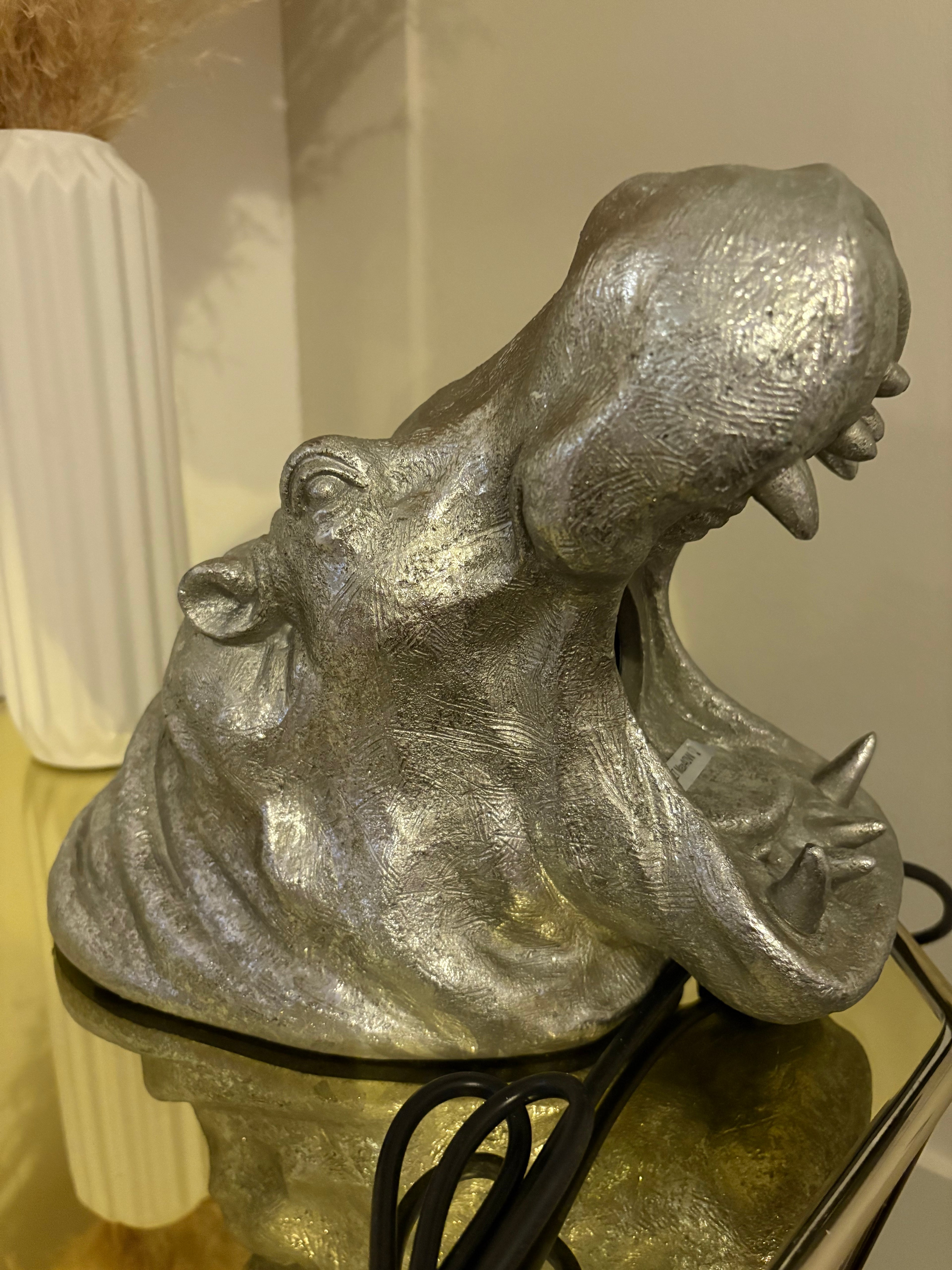 Roaring Hippo Lamp