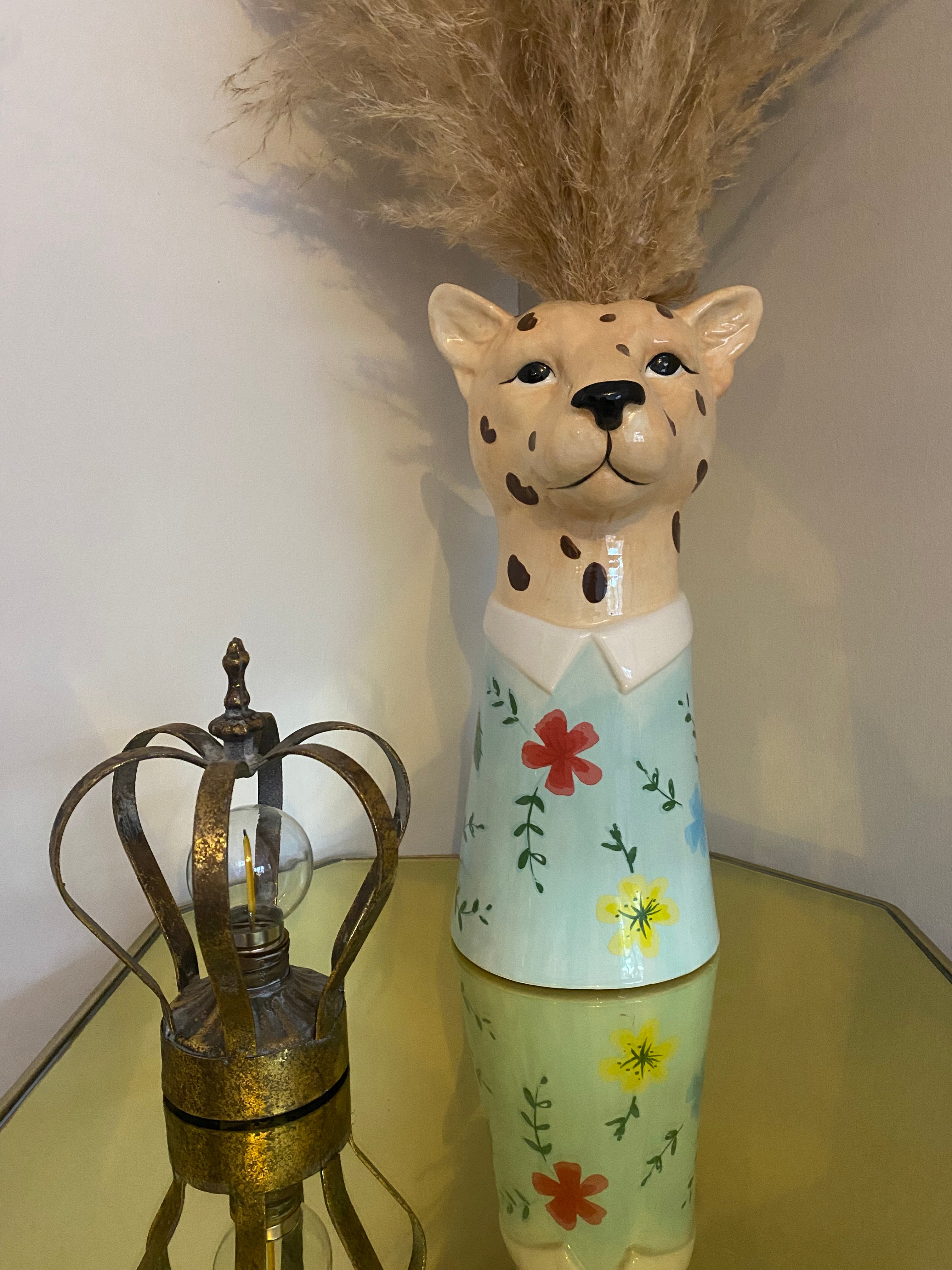 Colourful Leopard Vase