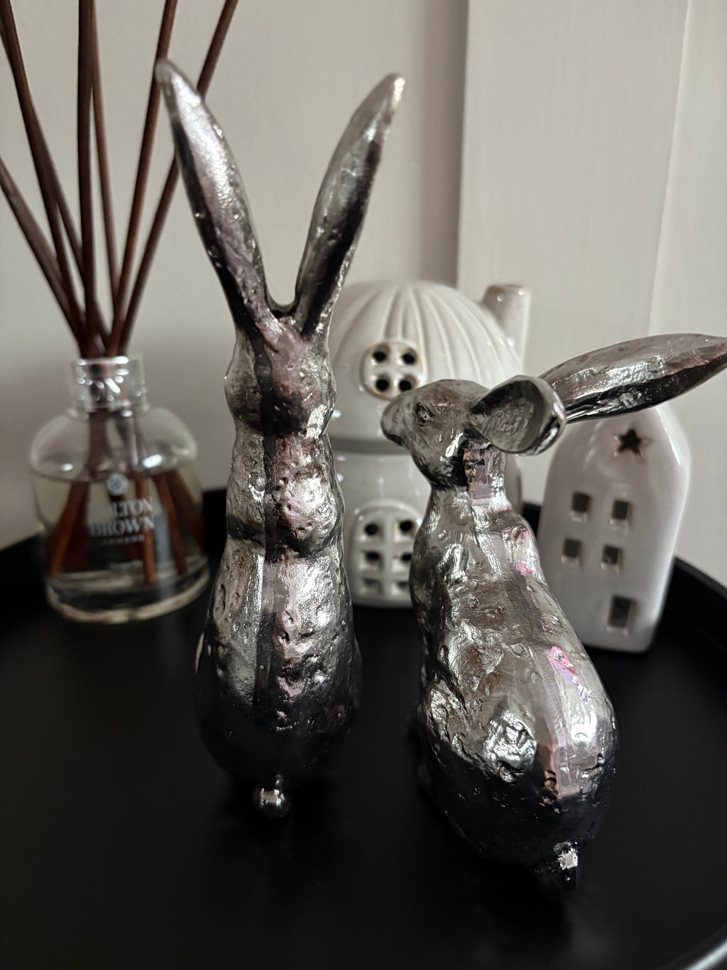 Pair of Silver Rabbits