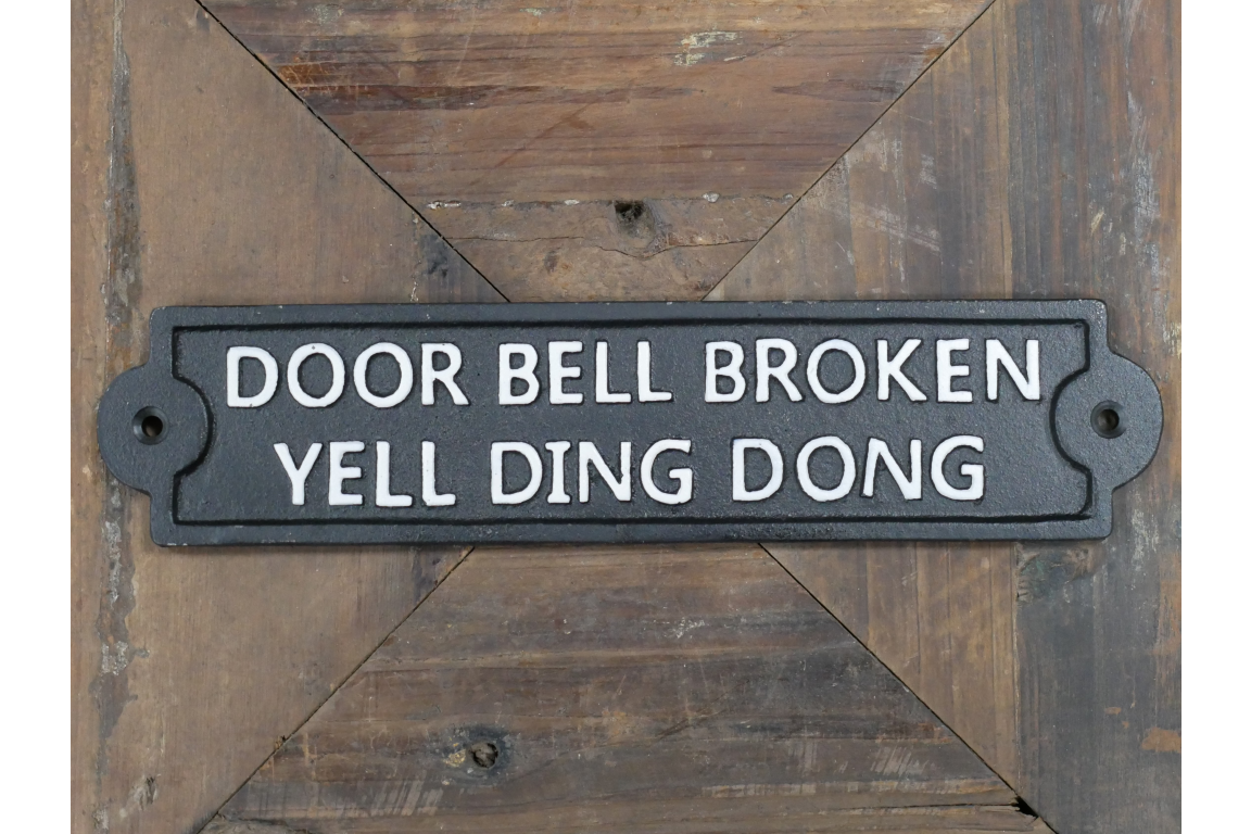 Door Bell Broken Sign