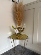 Gold Highland Cow Glass and Bottle Holder