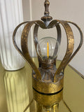 Antiqued Gold Crown Lamp