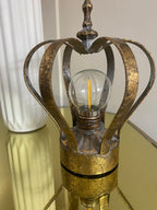 Antiqued Gold Crown Lamp