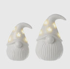 Pair of White Ceramic LED Gonks