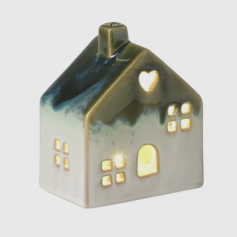 Green Ceramic LED House