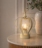 Cream Crown Lamp