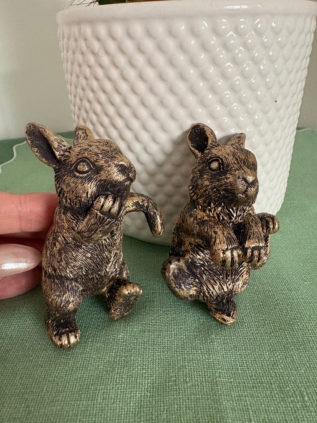 Pair of Bunny Pot Hangers
