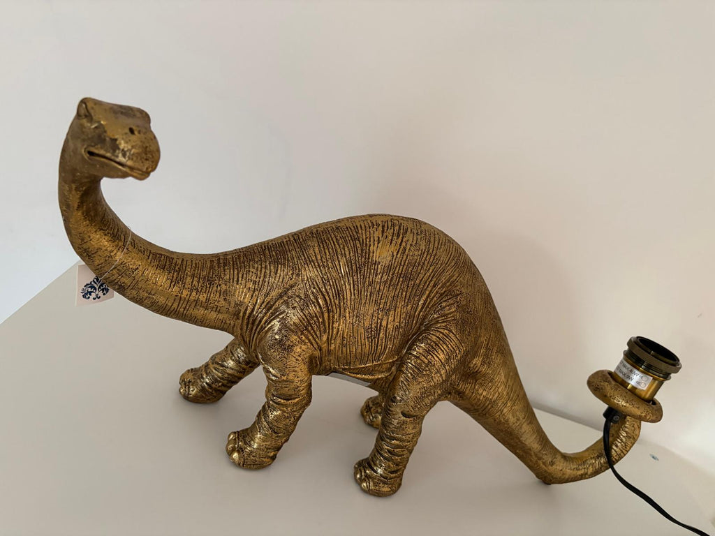 Antique Gold Brontosaurus Table Lamp