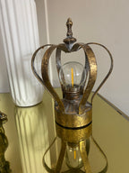 Antiqued Gold Crown Lamp