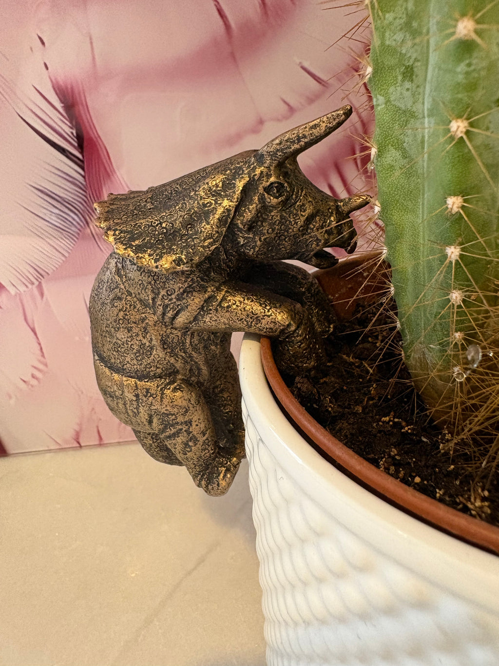 Triceratops Pot Buddies Pot Hanger
