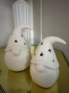 Pair of White Ceramic LED Gonks