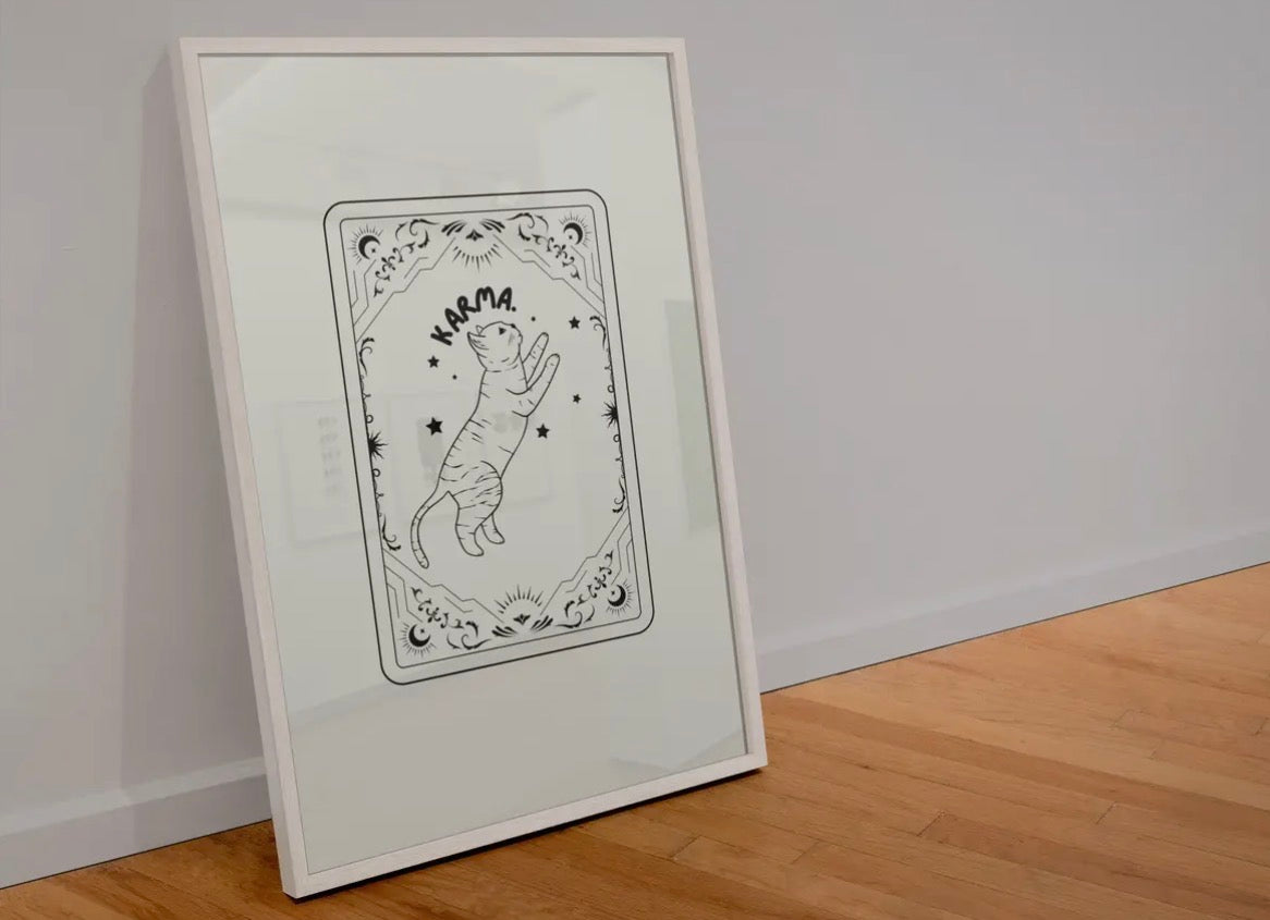 Karma Cat A4 Print