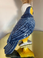 Blue Cockatoo Ceramic Vase or Storage Pot