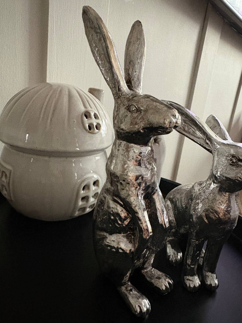 Pair of Silver Rabbits