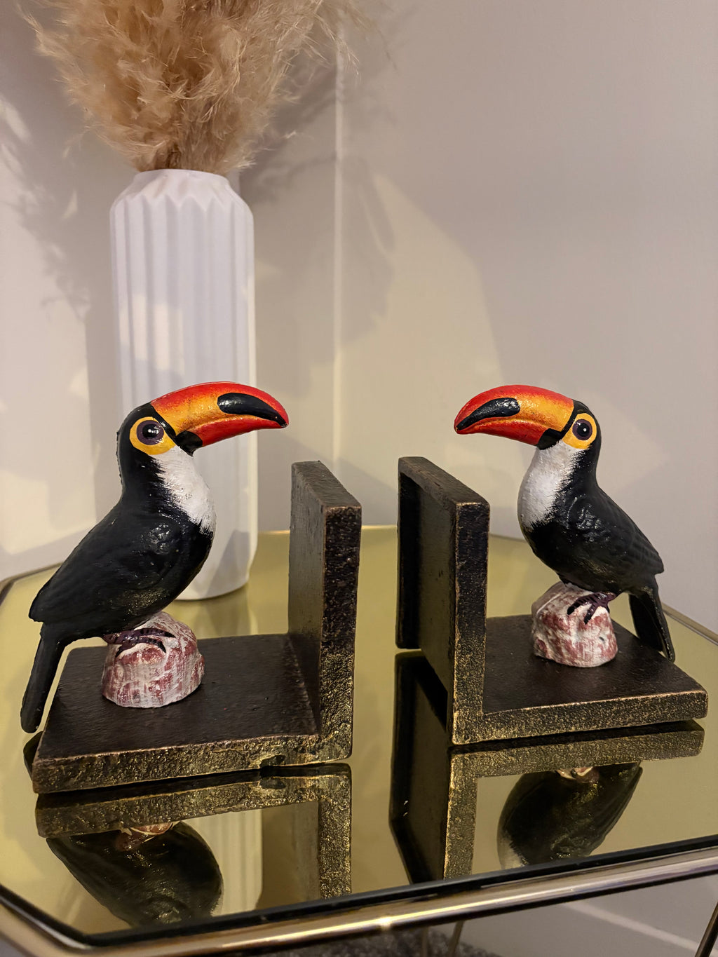 Toucan Book Ends, Cast Iron