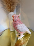 Pink Cockatoo Ceramic Vase or Storage Pot
