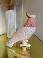 Pink Cockatoo Ceramic Vase or Storage Pot