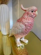 Pink Cockatoo Ceramic Vase or Storage Pot