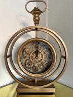 Vintage-Style Gear Clock - Steampunk Mechanical Moving Cog Display