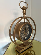Vintage-Style Gear Clock - Steampunk Mechanical Moving Cog Display