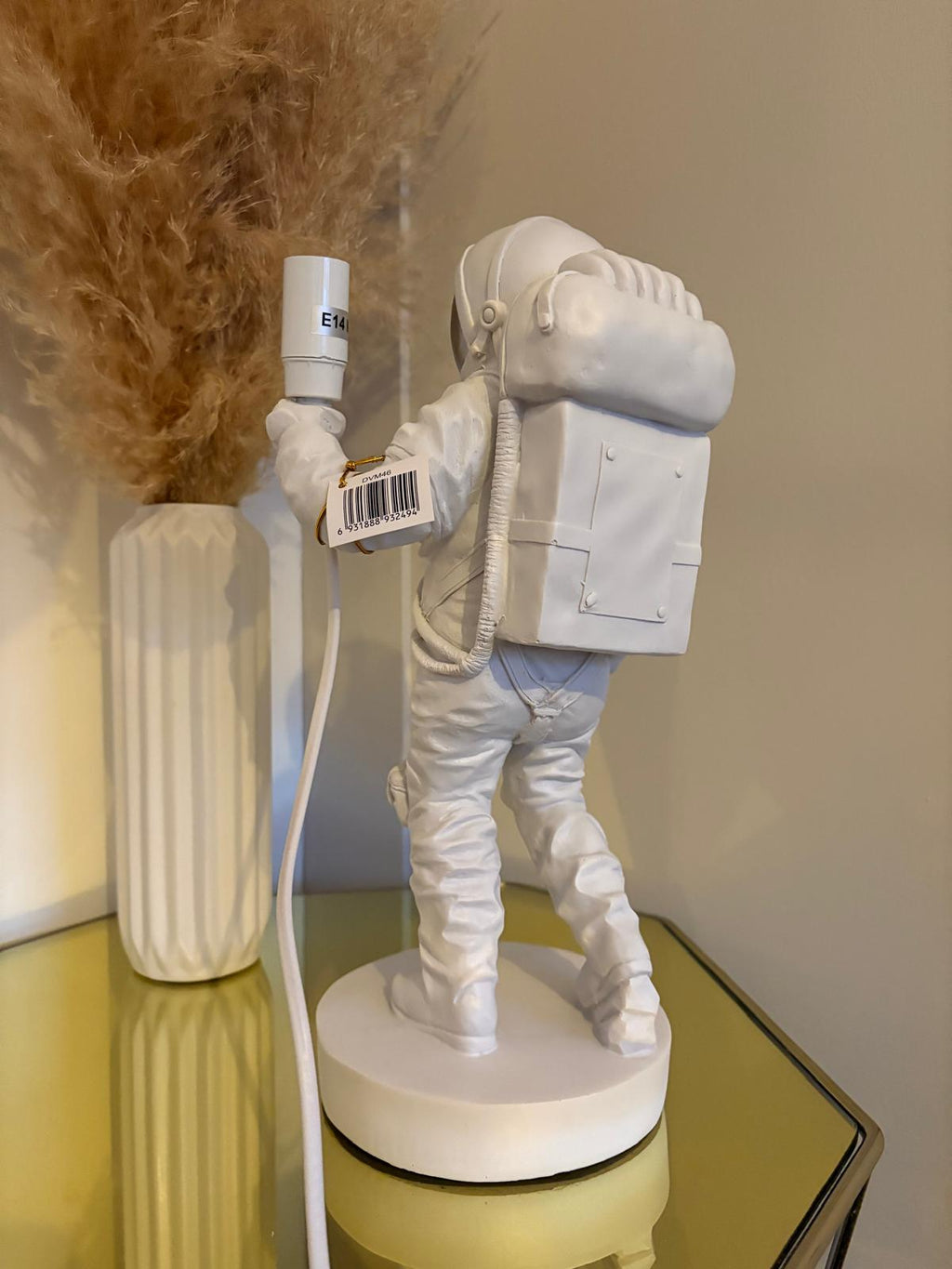 White Standing Astronaut Lamp