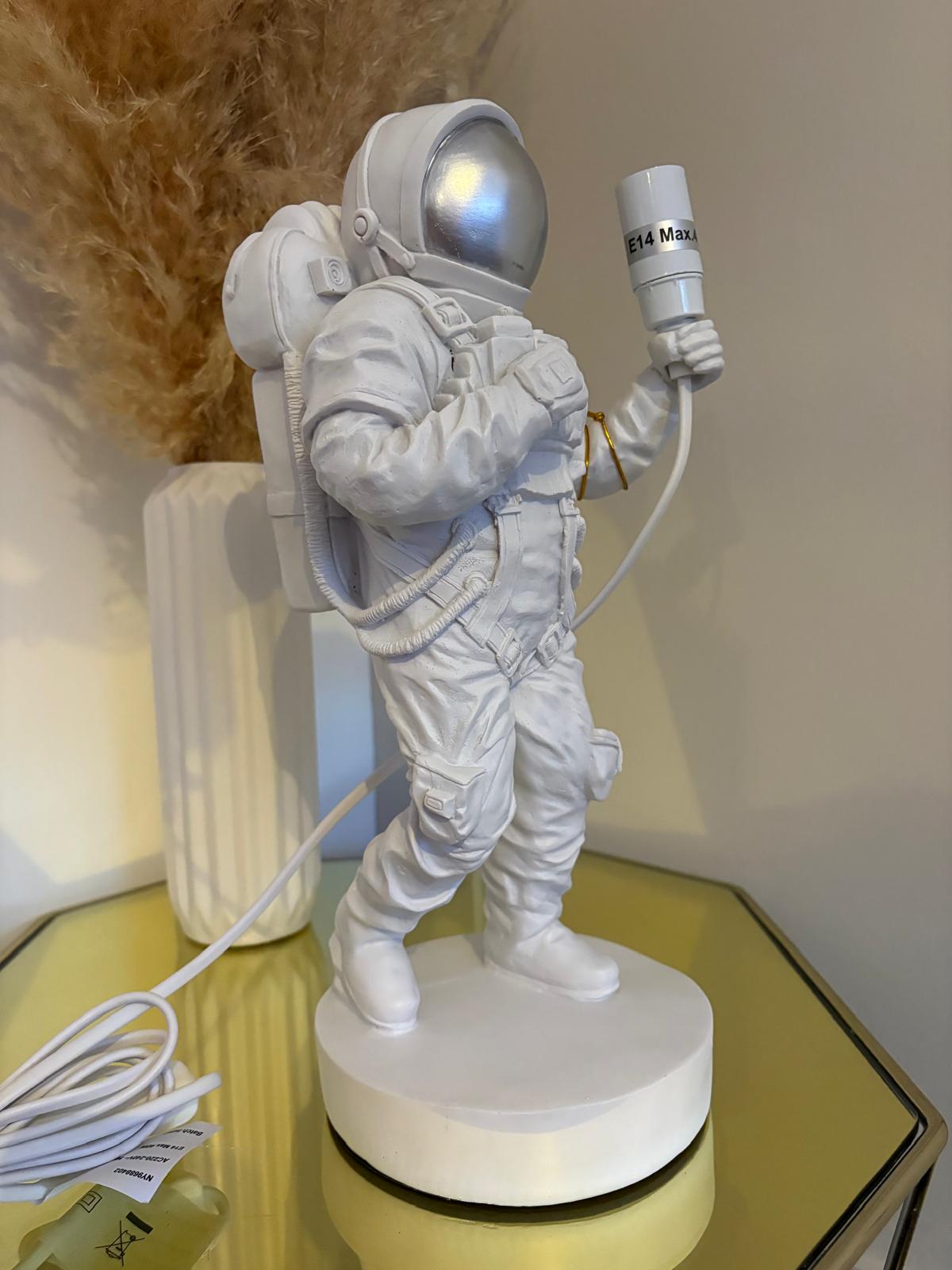 White Standing Astronaut Lamp